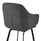Armen Living Brigden Gray Faux Leather and Black Metal Swivel 26" Counter Stool LCBRBABLGR26 - alternate 6